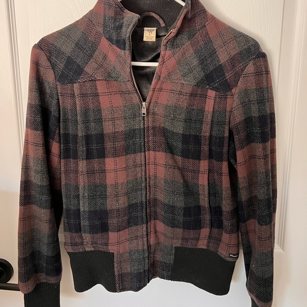 Flannel Prana zip up jacket